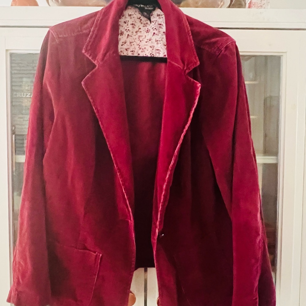 Style & Co corduroy cropped jacket